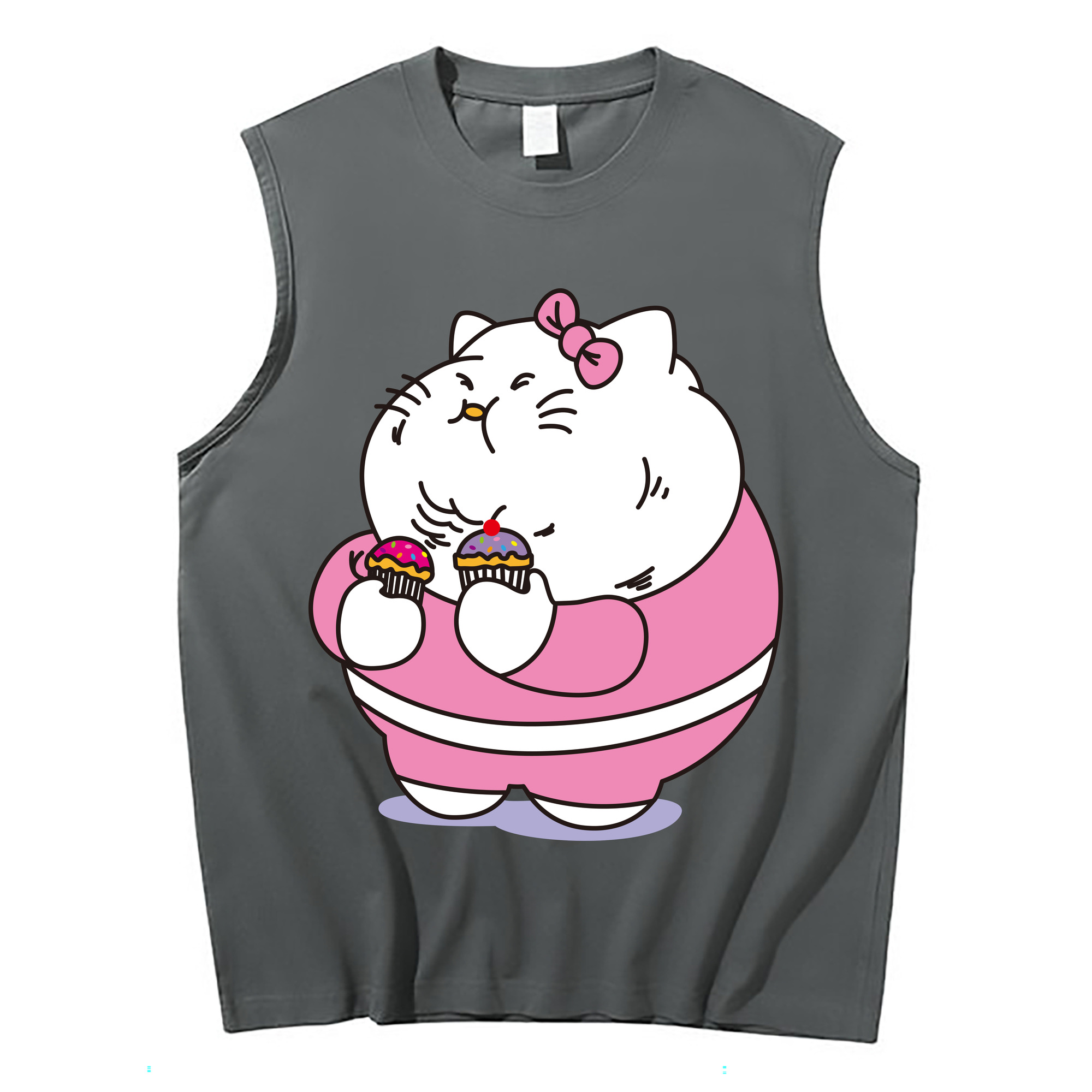 （画像用） Hello Kitty ハローキティ コットン100％タンクトップ（フロントプリント）